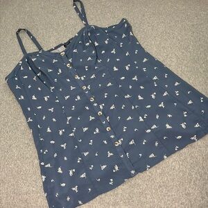 Torrid Strap Top Size 2X Floral Summer Coastal Casual